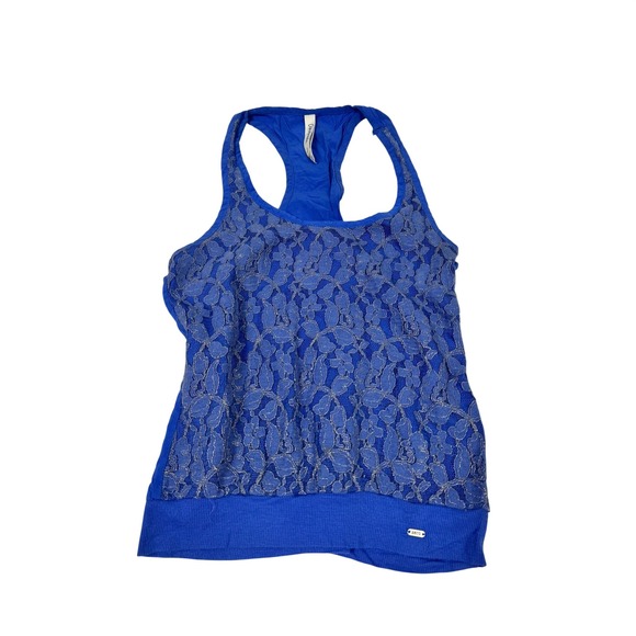Aeropostale Tops - Aeropostale Blue Lace Racerback Tank Top Women's Small Y2K Cami